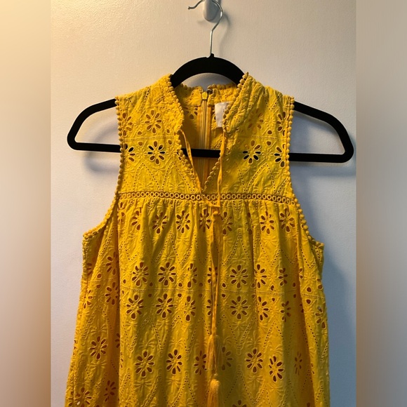 KATE SPADE New York Yellow Eyelet Patio Dress Size Small - Picture 3 of 13